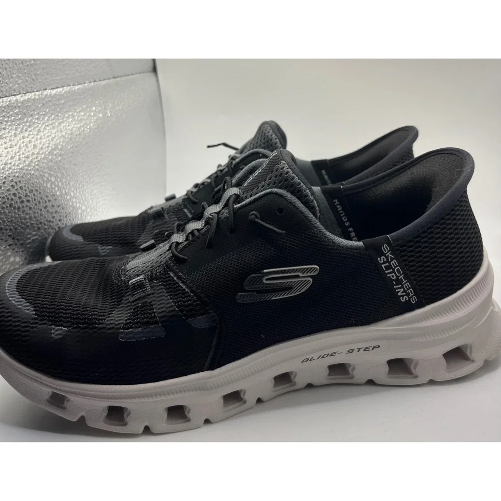 Skechers Slip Ins Glide‎ Step Women's Black Mesh Sneakers Size 7.5